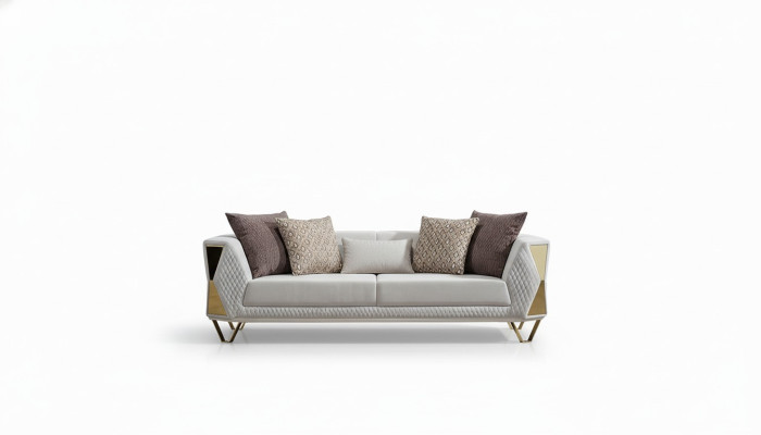 Garnitur Sofagarnitur 3+3+1 Sitzer Sofa Sessel Sofas Modern Braune neu