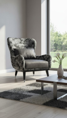 Wohnzimmer Sessel Polster Sitzer Modern Design Schlangen Stil Bezug