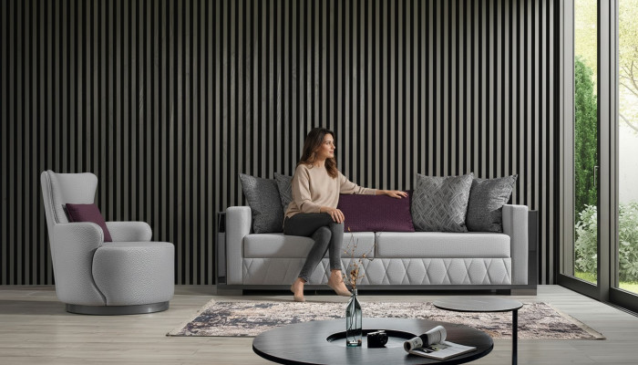 Modern Luxus Sofagarnitur Sofa Garnitur Sofas Sessel 3+1 Sitzer Stoff Design