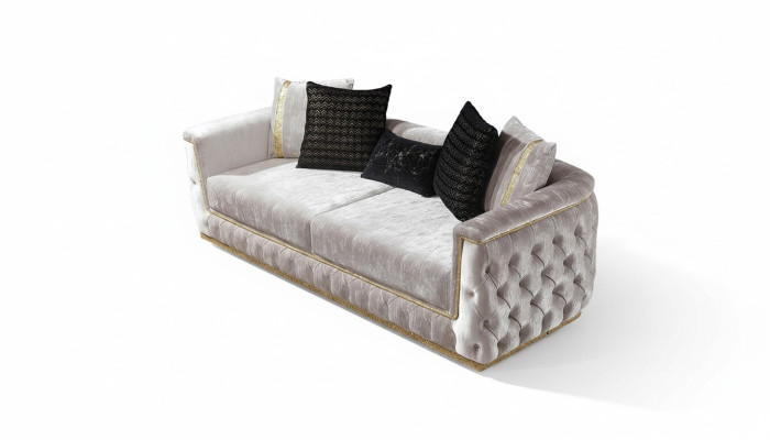 Dreisitzer Luxus Sofa 3 Sitzer Sofas Sitz Design Couch Möbel Neu Beige