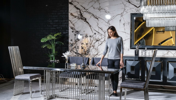 Esszimmer Set Tisch und 4x Stühle Esstisch Essgruppe Essgarnitur Stuhl