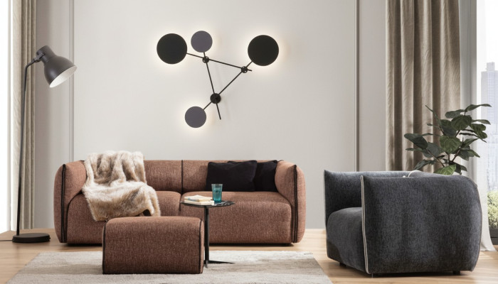 Luxus Couch 4+1 Möbel Sofa Couchen Sofagarnitur 2tlg. Sofagarnitur braun