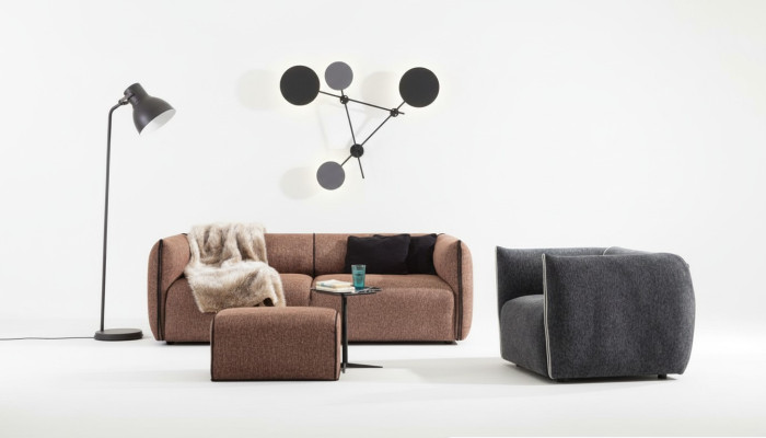 Luxus Couch 4+1 Möbel Sofa Couchen Sofagarnitur 2tlg. Sofagarnitur braun