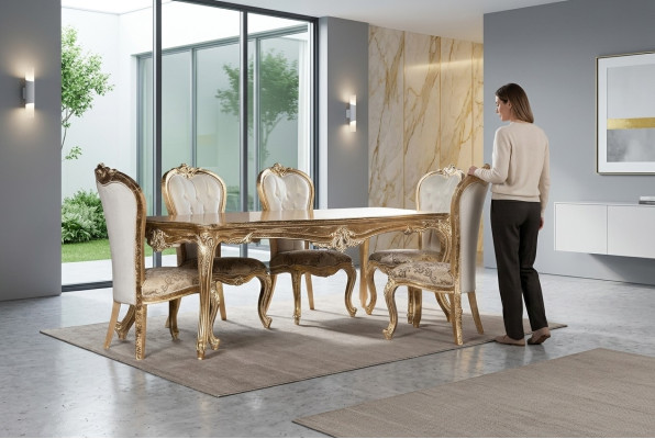 Tisch Esszimmertisch Esstisch Esszimmer Holz Tische Barock Ess Luxus Möbel Neu