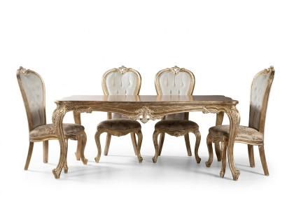 Esszimmer Esstisch Stuhl Gruppe Garnitur Set Holz Tisch Tische Barock Sets 5tlg