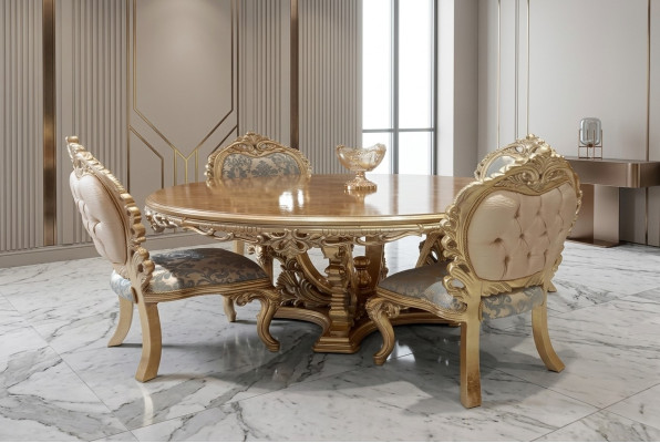 Rund Esstisch Esszimmertisch Esszimmer Tische Tisch Barock Ess Luxus Möbel Holz
