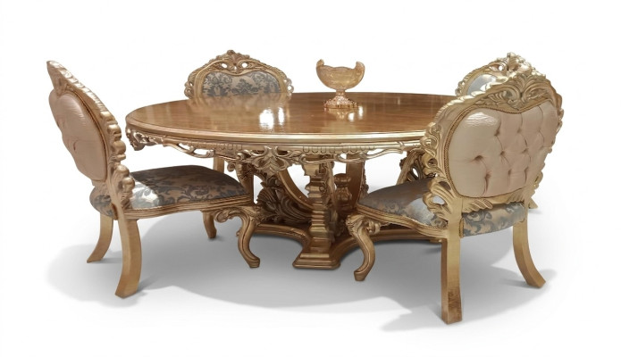 Rund Esstisch Esszimmertisch Esszimmer Tische Tisch Barock Ess Luxus Möbel Holz