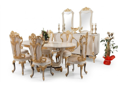 Eleganter Esszimmersatz in Gold für anspruchsvolle Einrichtungen