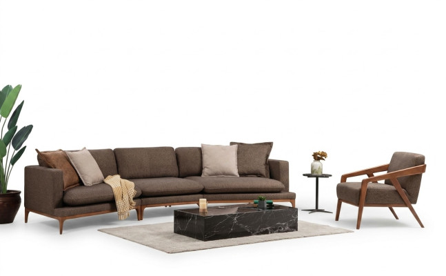 Sofagarnitur Ecksofa Sessel Sofa Eck Sofas Sitz Luxus Sitzer Garnitur Stoff Neu