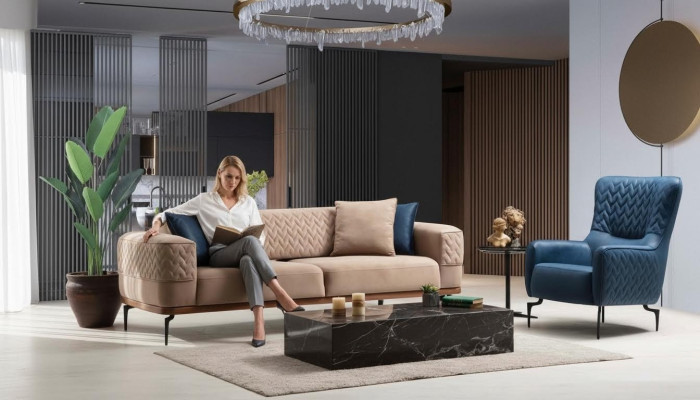 Sofagarnitur Sofa Luxus Garniur Sofas Sessel 3+1 Sitzer Modern Set Design Gruppe