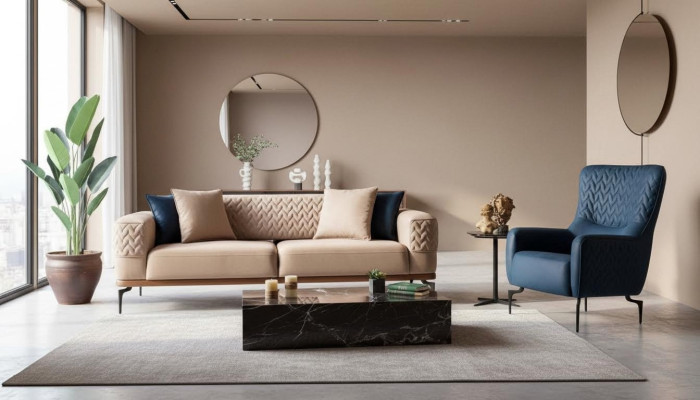 Sofagarnitur Sofa Luxus Garniur Sofas Sessel 3+1 Sitzer Modern Set Design Gruppe