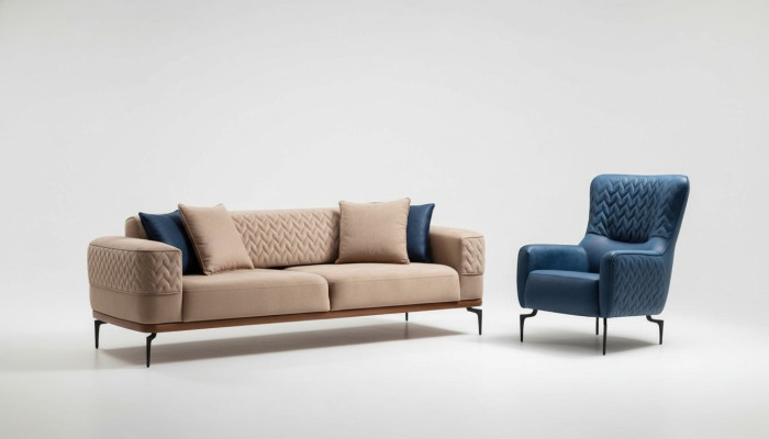 Sofagarnitur Sofa Luxus Garniur Sofas Sessel 3+1 Sitzer Modern Set Design Gruppe
