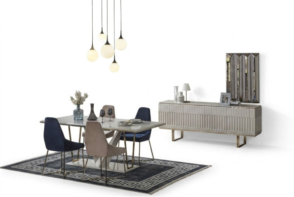 Garnitur Essgruppe Esszimmer Esstisch Sideboard Ess Stuhl Essgruppe Essecke 6tlg