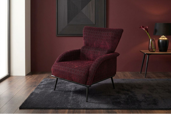Sessel Einsitzer 1 Sitz Stoff Moderner Stuhl Wohnzimmer Möbel Textil Clubsessel