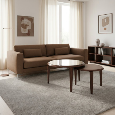 Couchtisch Beistelltisch Tisch Kaffee Holztisch Rund Tische Holztische Möbel Neu