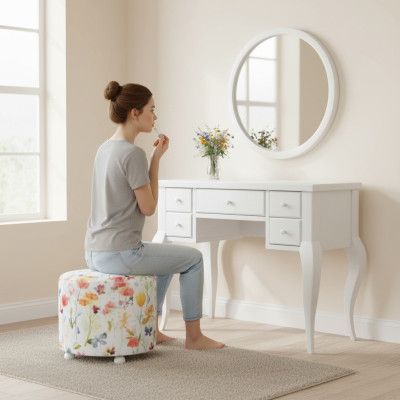Garnitur Schminktisch Hocker Kinderzimmer Möbel Kinderzimmer Modern Luxus Holz