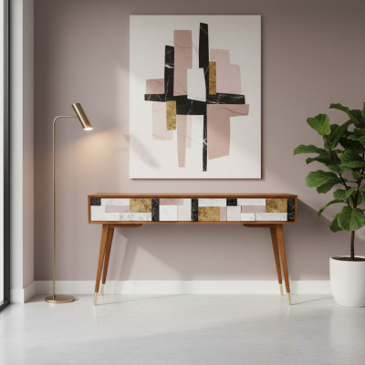 Konsolentisch Tisch Konsole Kommode Sideboard Holz Modern Luxus Design Möbel