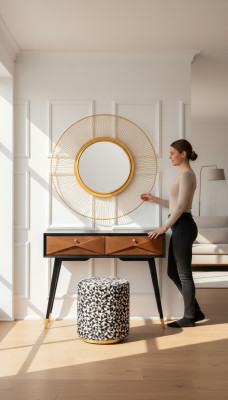 Konsolentisch Tisch Konsole Kommode Abstelltisch Holz Modern Luxus Braun Design