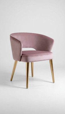 Luxus Esszimmerstuhl Stuhl Sessel Sitzer 1 Sitz Clubsessel Stoff Esszimmer Rosa