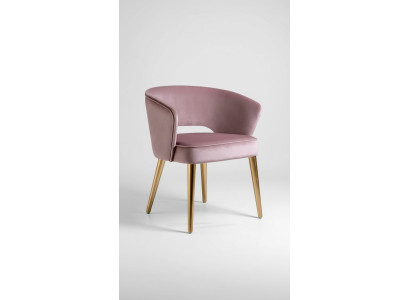 Luxus Esszimmerstuhl Stuhl Sessel Sitzer 1 Sitz Clubsessel Stoff Esszimmer Rosa