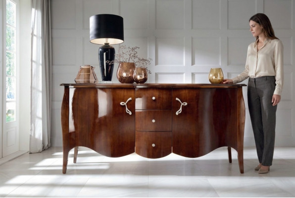 Hochwertiges Sideboard Kommode Luxus Schrank Schränke Wohnzimmer Holz Braun Neu
