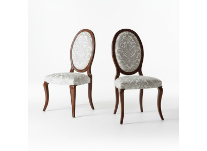 Luxus Esszimmerstuhl Stuhl Küchenstuhl Esszimmer Stühle Stoff Sitzer Holz Braun