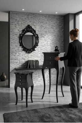 Beistelltisch Couchtisch Tische Wohnzimmer Luxus Schwarz Tisch Klassische  Möbel