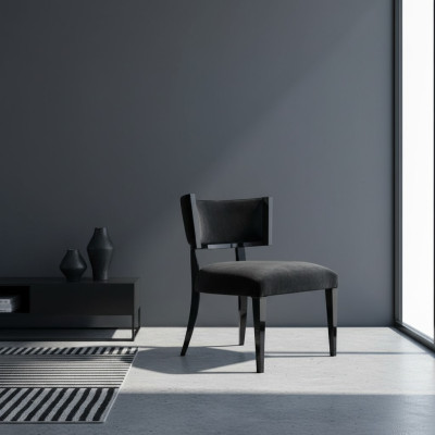 Esszimmerstuhl Stuhl Lehnstuhl Design Stühle Sessel Sitz Holz Luxus Schwarz