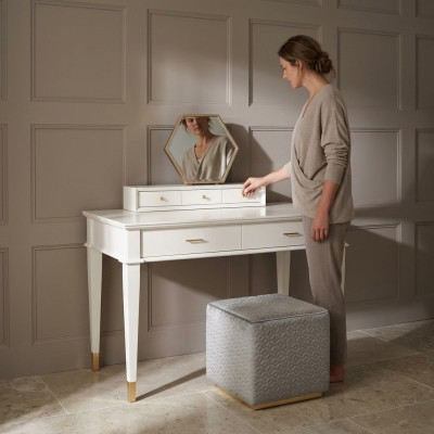  Schminktisch Konsolentisch Konsole Tisch Luxus Holz Schlafzimmer Weiß Modern 