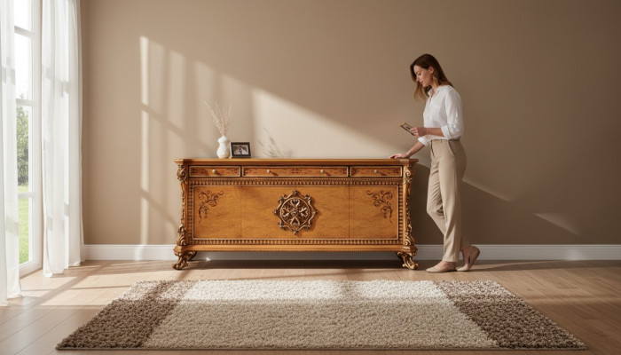 Luxus Kommode xxl Sideboard Kommoden Holz Anrichte Möbel Schrank Braun