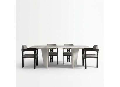  Esszimmer Garnitur Essgruppe Esstisch Luxus Stühle Essecke 5tlg Weiß