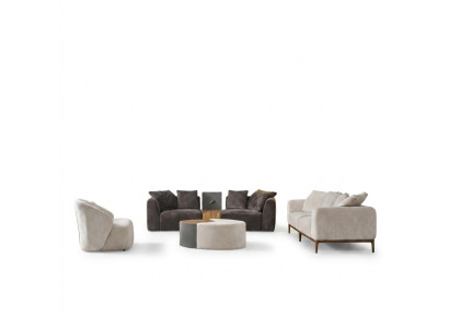 Sofagarnitur Sofa Stoff Sofas Modern Wohnzimmer Weiß 3tlg Polyester