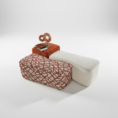 Sitzhocker 3x Hocker Pouf Puff Sitzpouf Textil Stoff Fußhocker Wohnzimmer