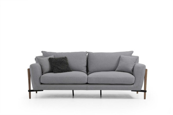 Viersitzer Sofa 4 Sitzer Stoff Sofas Modern Design Wohnzimmer Grau