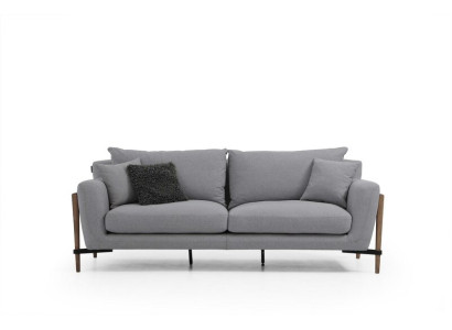 Viersitzer Sofa 4 Sitzer Stoff Sofas Modern Design Wohnzimmer Grau