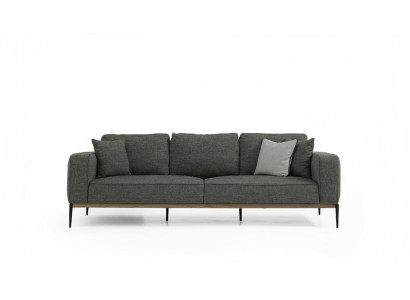 Zweisitzer Sofa 2 Sitzer Stoff Sofas Modern Design Wohnzimmer Grau