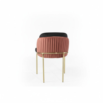 Esszimmerstuhl Stuhl Küchenstuhl Lehnstuhl Luxus Rosa Schwarz Modern