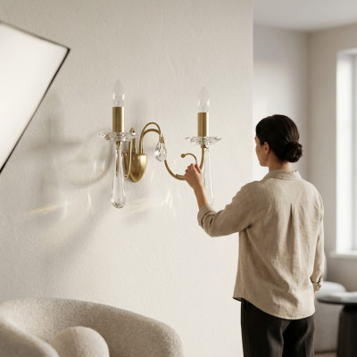 Wandlampe Wandleuchten Wandleuchte Kristalllüster Wand Lampen Kronlampe