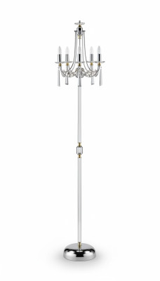 Kristall Stehlampe Standlampe Stand Luxus Leuchten Lampen Lampe Silber