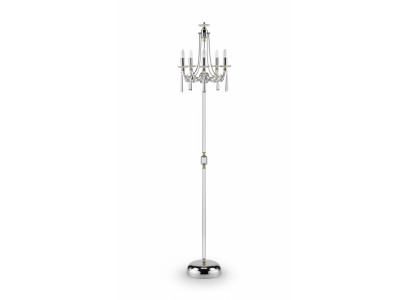 Kristall Stehlampe Standlampe Stand Luxus Leuchten Lampen Lampe Silber