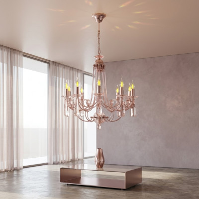 Luxus Kristall Lüster Deckenlampe Kronleuchter Deckenleuchter Gold Modern