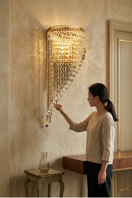 Luxus Goldene Kronlüster Deckenlampen Hängelampenschirm Hängelusterlicht
