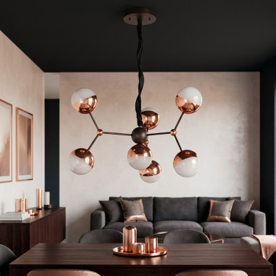 Runde Leuchterkrone Deckenlampem Lichtkrone Goldenes Design Moderne Art