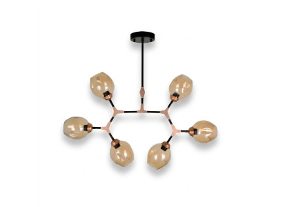 Deckenlampe Lüster Kronleuchter Deckenleuchter Modern Glas Beige Neu