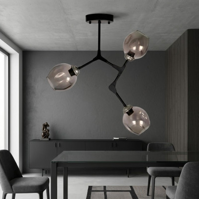 Lüster Kronleuchter Deckenlampe Deckenleuchter Lampen Modern Schwarz