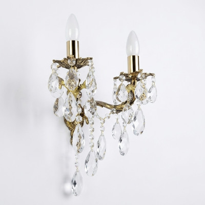 Wandlampe Wandleuchten Wandleuchte Lüster Wand Lampen Silber Kristall