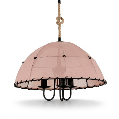 Deckenlampe Deckenleuchter Lüster Kronleuchter Lampe Beige Modern Seil