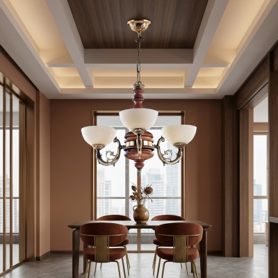 Kronleuchter Deckenleuchter Lüster Deckenlampe Lampen Braun Klassischе