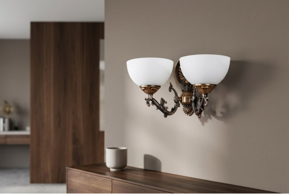 Wandlampe Wandleuchten Wandleuchte Lüster Wand Lampen Braun Klassischе