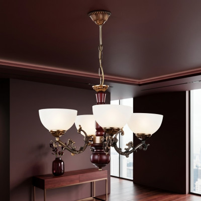 Lüster Deckenleuchter Kronleuchter Deckenlampe Lampen Braun Klassischе